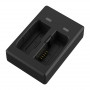 SJCAM C300 dual-slot battery charger, micro USB and USB-C ports, charging cable included