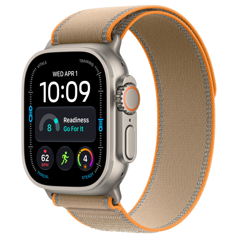 Apple Watch Ultra 4 GPS + Cellular 49 mm smartwatch, Natural Titanium case, Sand Trail Loop band, S/M, MJAJ4QF/A