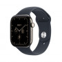 Apple Watch Series 12 GPS + Cellular 42mm Natural Titanium Case with Blue Sport Band - M/L