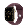 Apple Watch Series 12 GPS + Cellular 42mm Gold Titanium Case with Burgundy Sport Band - M/L