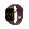 Apple Watch Series 12 GPS + Cellular 42mm Gold Titanium Case with Burgundy Sport Band - M/L