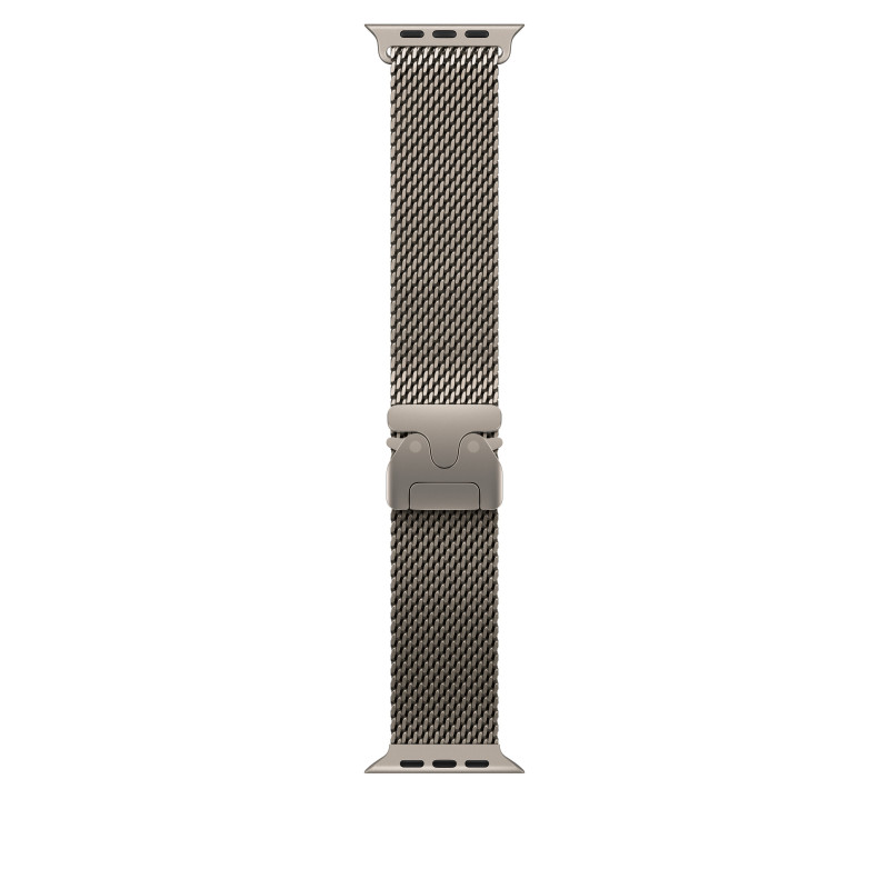 Apple MK0E4ZM/A Apple Watch Titanium Milanese Loop, 49 mm, Natural Titanium, Large