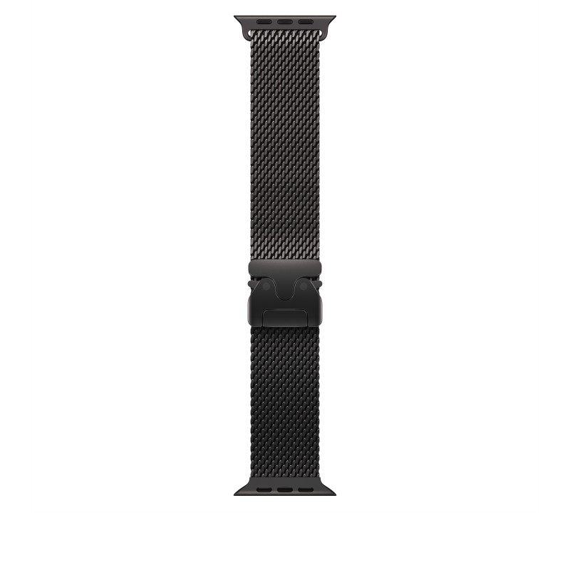 Apple MK0Q4ZM/A Apple Watch Titanium Milanese Loop, 49 mm, Black Titanium, Large