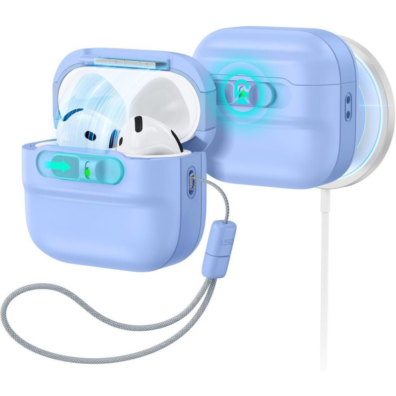 ESR Pulse HaloLock MagSafe case for Apple AirPods 4 / 5, light blue