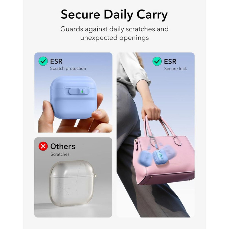 ESR Pulse HaloLock MagSafe case for Apple AirPods 4 / 5, light blue
