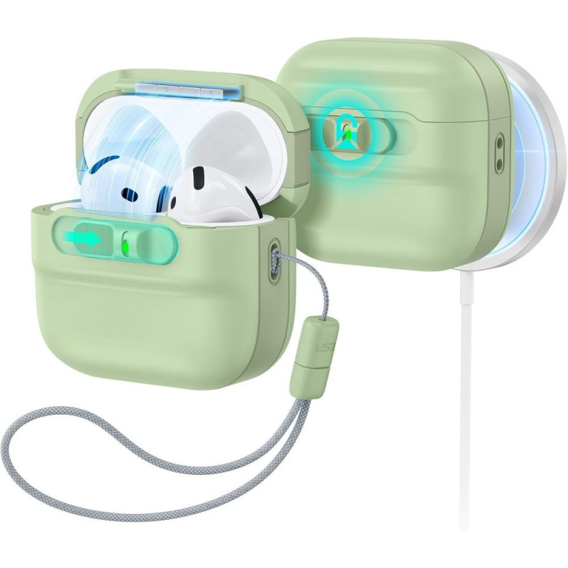 ESR Pulse HaloLock MagSafe case for Apple AirPods 4 / 5, light green