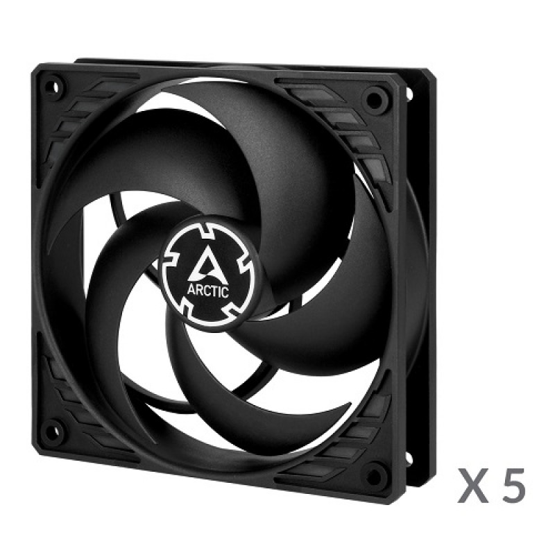 Arctic P12 ACFAN00135A case fan, 120 mm, 3-pin, black (5 pcs)