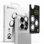 AmazingThing AR Aluminum 3 Lens Glass camera lens protector with frame for iPhone 16 Pro / 16 Pro Max, black