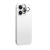 AmazingThing AR Aluminum 3 Lens Glass camera lens protector with frame for iPhone 16 Pro / 16 Pro Max, silver