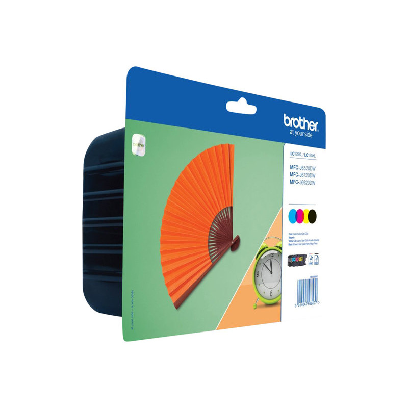 Brother LC129XLVALBP ink cartridge value pack (4 pcs), black, cyan, magenta, yellow, blister