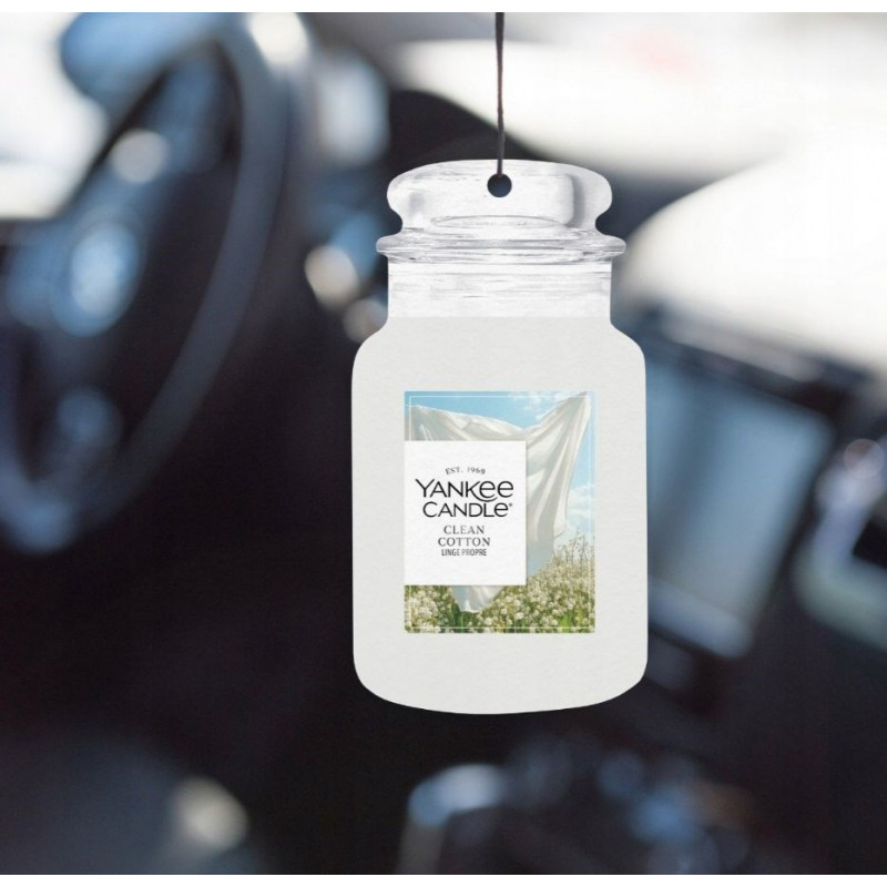Yankee Candle Clean Cotton hanging car air freshener, bonus pack