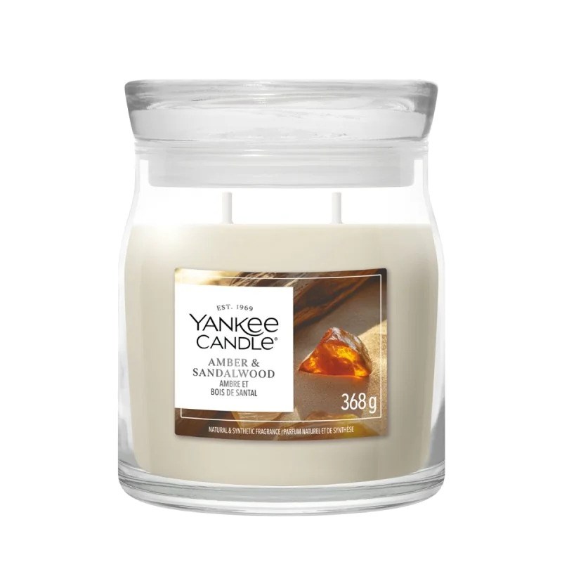 Yankee Candle YC Signature Amber & Sandalwood medium candle