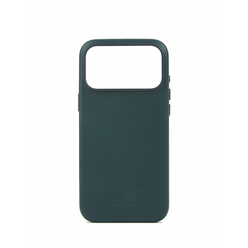 Mujjo Troubadour Leather Case for Apple iPhone 18 Pro Max / 17 Pro Max, MagSafe, obsidian green