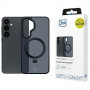 3MK Smoke Case Mag&Stand smartphone case for Samsung Galaxy S25+, black