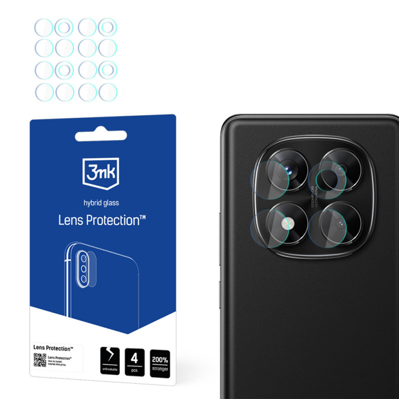 3MK Lens Protection hybrid camera lens glass for Xiaomi Redmi Note 14 Pro 4G (4 pcs)