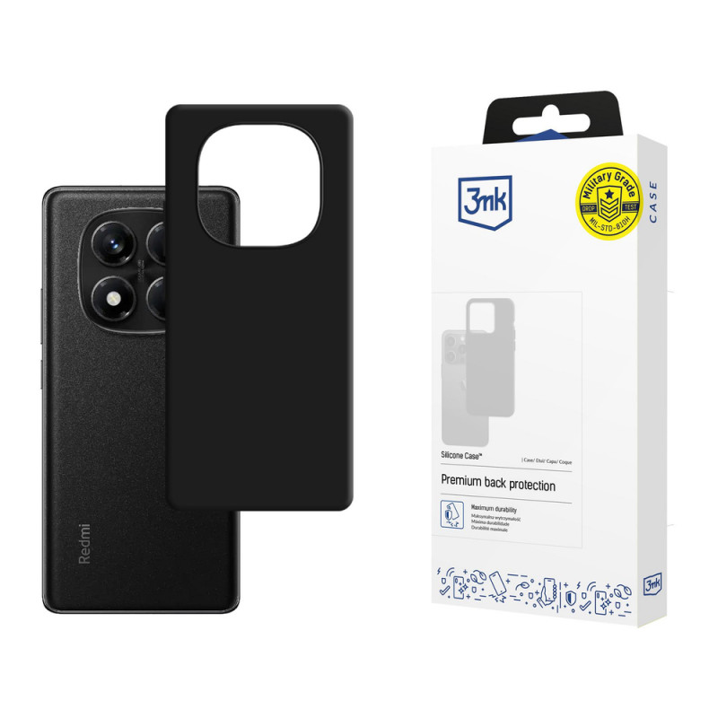 3MK Silicone Case for Xiaomi Redmi Note 14 Pro 5G, black