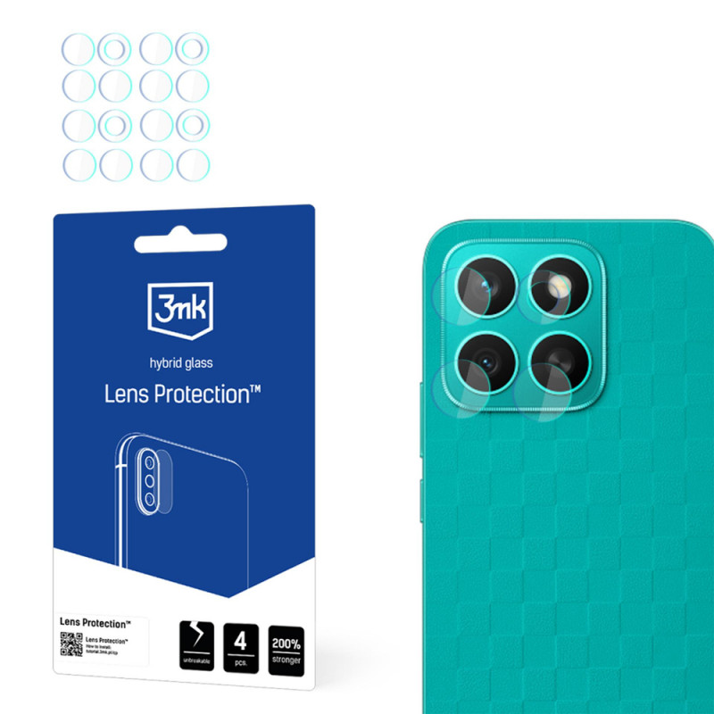 3MK Lens Protection hybrid camera lens glass for Honor X8c (4 pcs)