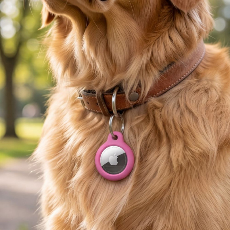 Tech-Protect Rough protective keychain for Apple AirTag 1 / 2, pink