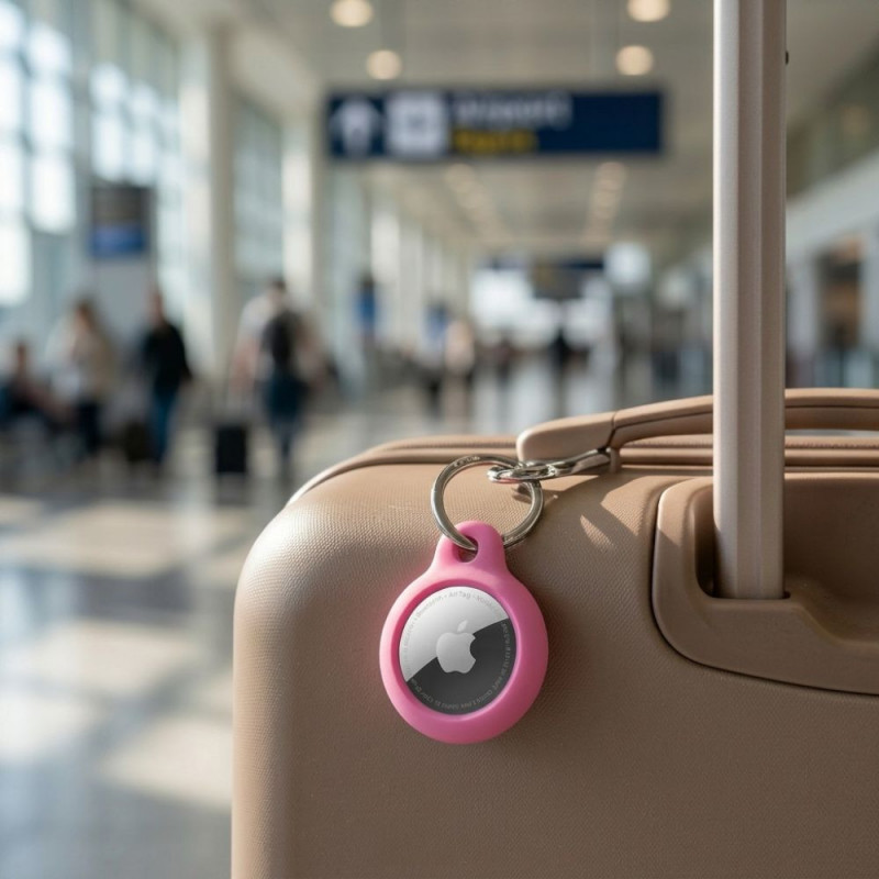 Tech-Protect Rough protective keychain for Apple AirTag 1 / 2, pink