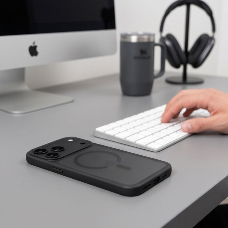 Tech-Protect Magmat MagSafe CC case for Apple iPhone 17 Pro Max / 18 Pro Max, Matte Black