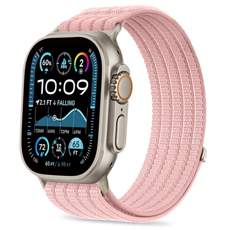 Tech-Protect Nylon Sport strap for Apple Watch 44/45/46/49 mm, Light Pink
