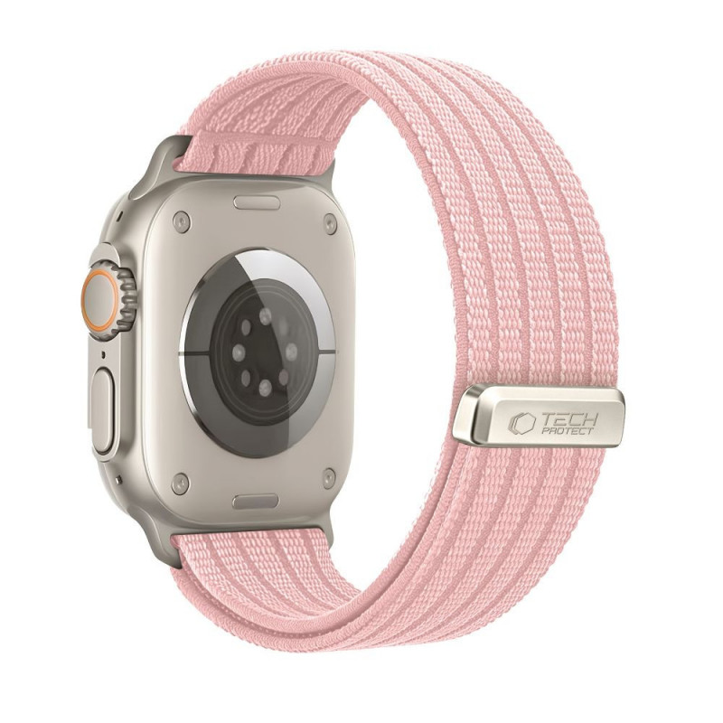 Tech-Protect Nylon Sport strap for Apple Watch 44/45/46/49 mm, Light Pink