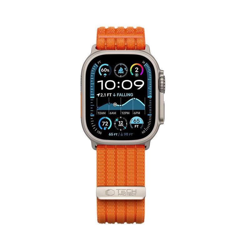 Tech-Protect Nylon Sport strap for Apple Watch 44/45/46/49 mm, Orange
