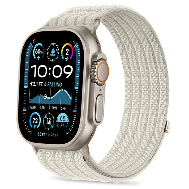 Tech-Protect Nylon Sport strap for Apple Watch 8 / 9 / 10 / 11 / SE / Ultra 44 / 45 / 46 / 49 mm, Starlight