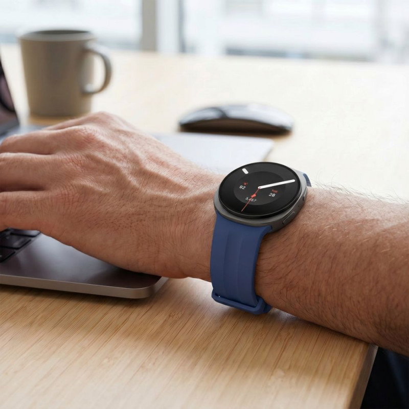 Tech-Protect Silicone Evo strap for Samsung Galaxy Watch 8 / 9 / Classic 40 / 44 / 46 mm, Navy Blue