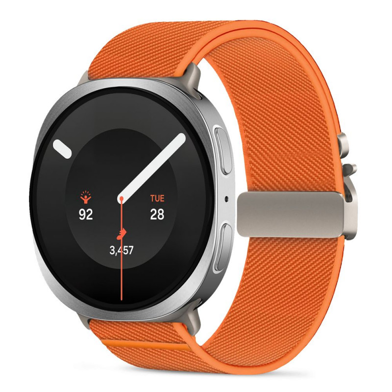 Tech-Protect Nylon Clasp watch strap for Samsung Galaxy Watch 8 / 9 / Classic 40 / 44 / 46 mm, orange