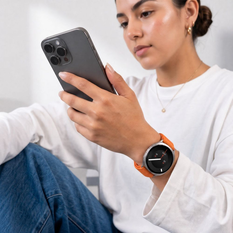 Tech-Protect Nylon Clasp watch strap for Samsung Galaxy Watch 8 / 9 / Classic 40 / 44 / 46 mm, orange