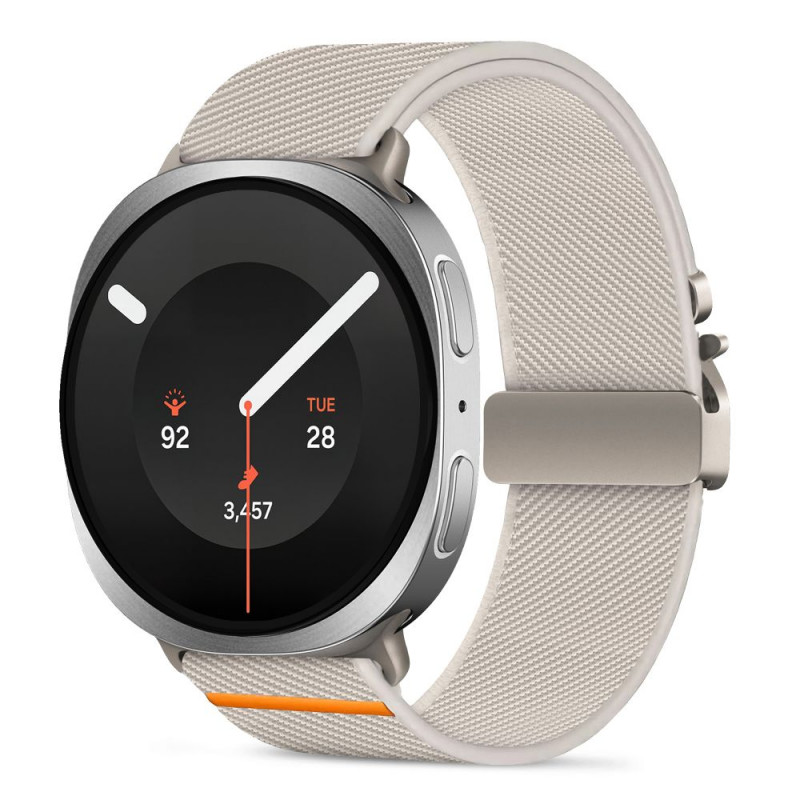 Tech-Protect Nylon Clasp watch strap for Samsung Galaxy Watch 8 / 9 / Classic 40 / 44 / 46 mm, Starlight