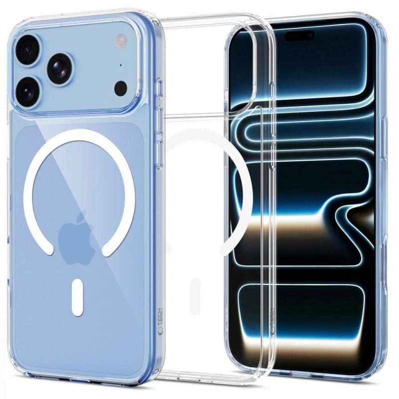 Tech-Protect FlexAir Hybrid MagSafe case with tempered glass (2 pcs) for Apple iPhone 17 Pro Max / 18 Pro Max, clear