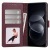 Tech-Protect Wallet case for Xiaomi Redmi Note 17 Pro 5G, burgundy
