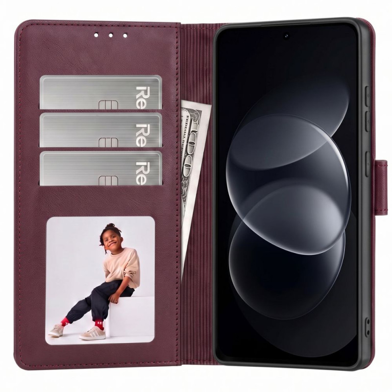 Tech-Protect Wallet case for Xiaomi Redmi Note 17 Pro 5G, burgundy