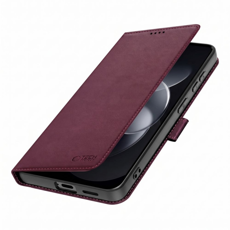 Tech-Protect Wallet case for Xiaomi Redmi Note 17 Pro 5G, burgundy