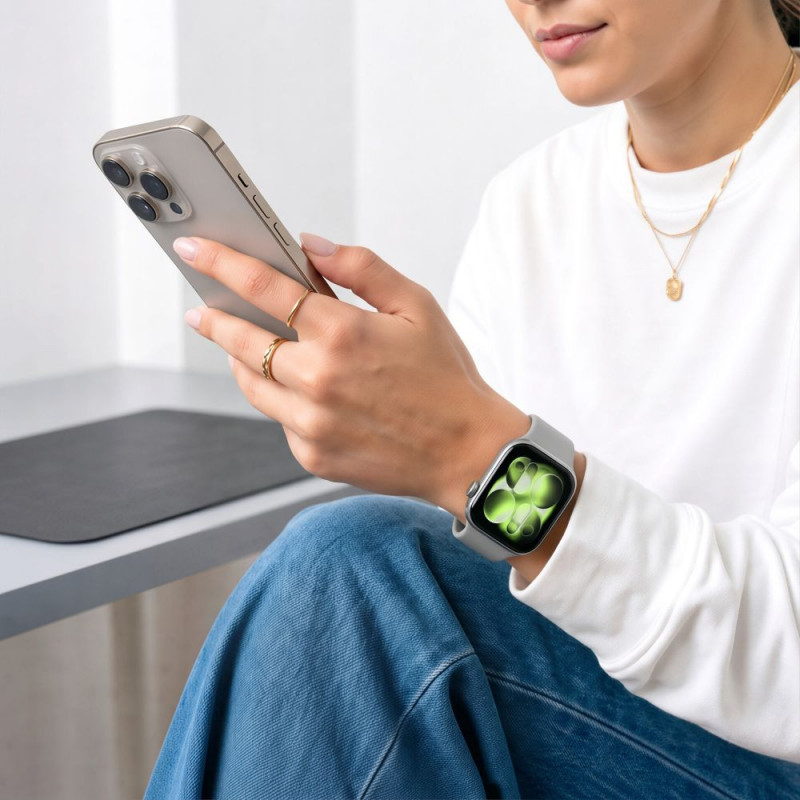 Tech-Protect Silicone strap for Apple Watch 8/9/10/11/12/SE 40/41/42 mm, grey