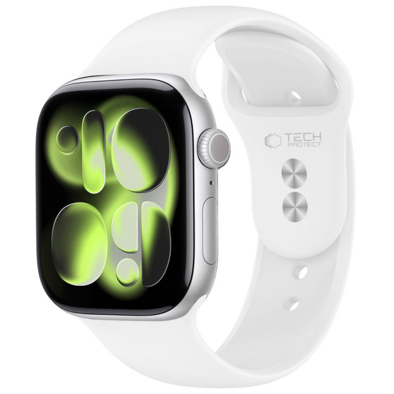 Tech-Protect Silicone strap for Apple Watch 8/9/10/11/12/SE 40/41/42 mm, white