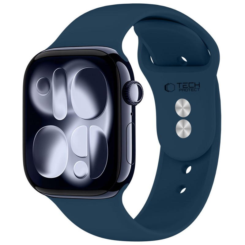 Tech-Protect Silicone strap for Apple Watch 8/9/10/11/12/SE 40/41/42 mm, navy blue