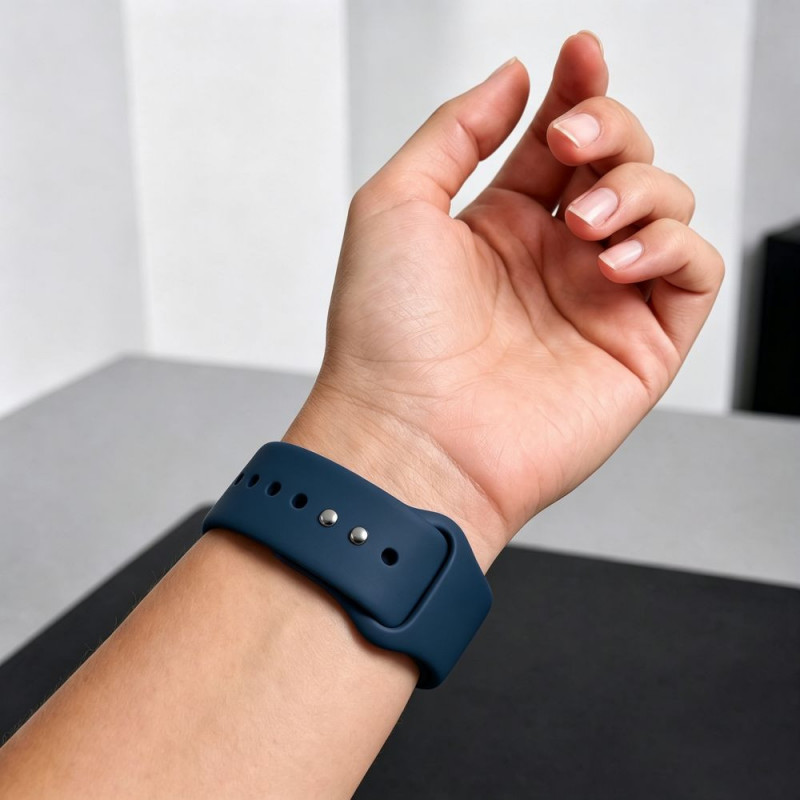 Tech-Protect Silicone strap for Apple Watch 8/9/10/11/12/SE 40/41/42 mm, navy blue