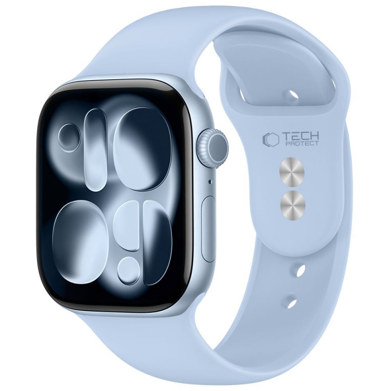 Tech-Protect Silicone strap for Apple Watch 8/9/10/11/12/SE 40/41/42 mm, light blue