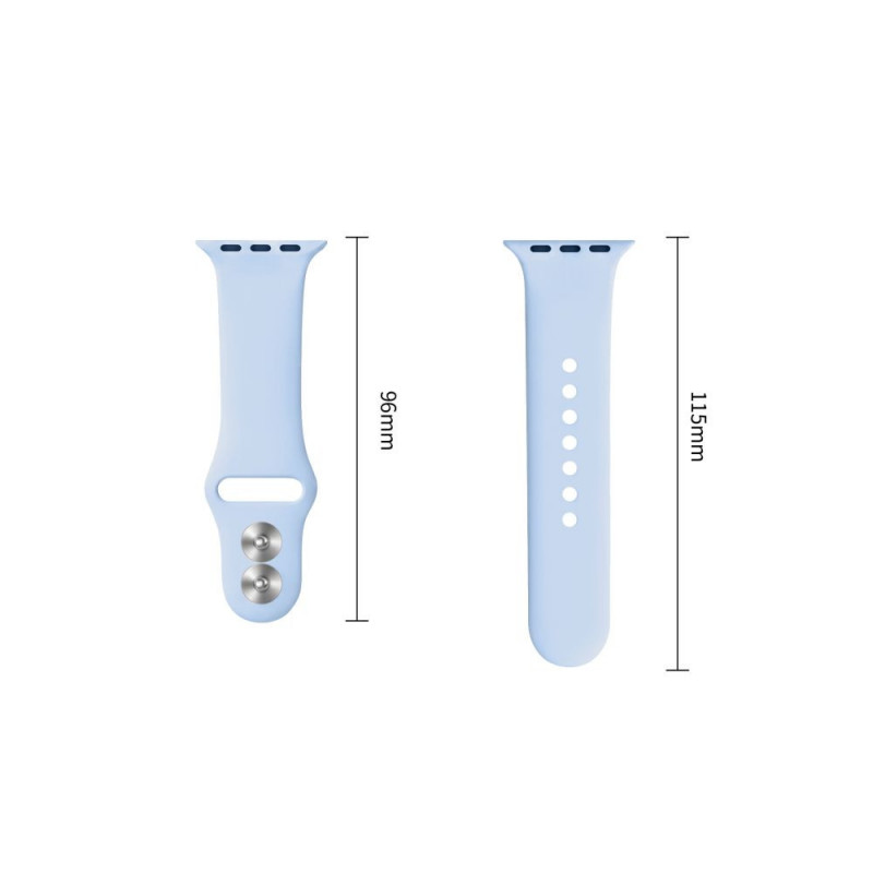 Tech-Protect Silicone strap for Apple Watch 8/9/10/11/12/SE 40/41/42 mm, light blue