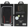 Audi R8 Genuine Leather MagSafe case for iPhone 18 Pro / 17 Pro, black and red (AUDI000239)