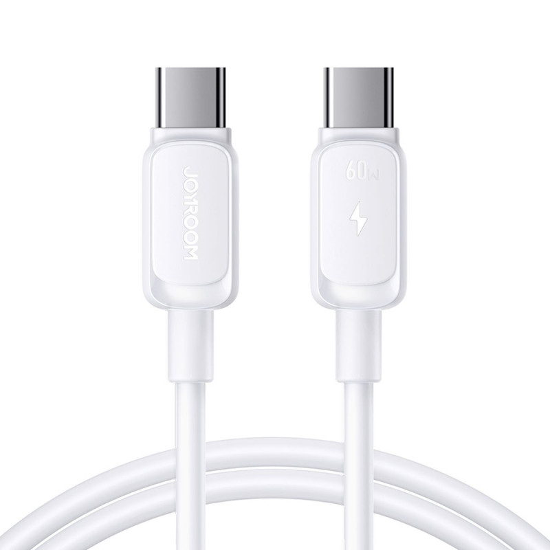 Joyroom S-A14 Multi-Color Series USB-C - USB-C cable, 60 W, 480 Mbps, 1.2 m, white (S-CC100A141W)