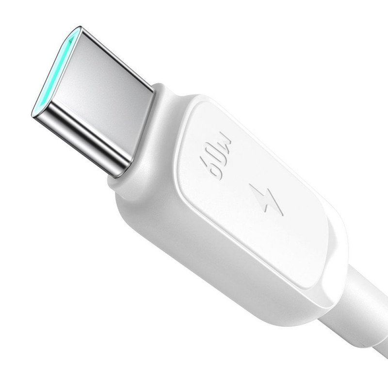 Joyroom S-A14 Multi-Color Series USB-C - USB-C cable, 60 W, 480 Mbps, 1.2 m, white (S-CC100A141W)