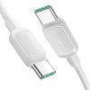 Joyroom S-A14 Multi-Color Series USB-C - USB-C cable, 60 W, 480 Mbps, 1.2 m, white (S-CC100A141W)