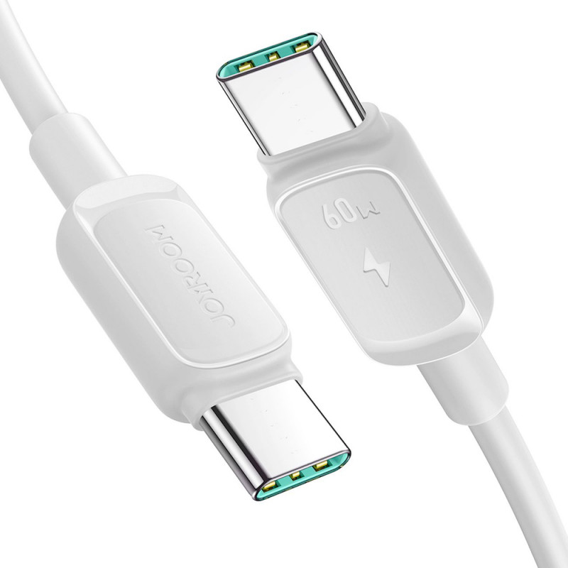Joyroom S-A14 Multi-Color Series USB-C - USB-C cable, 60 W, 480 Mbps, 1.2 m, white (S-CC100A141W)