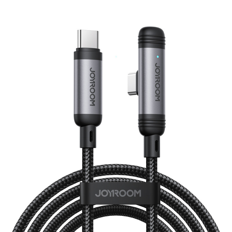 Joyroom EnjoyX Series S-A56 90° USB-C - USB-C cable, 60 W, 480 Mbps, 1.2 m, black