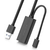 UGREEN US175 USB 3.0 extension cable with micro USB power port, 5 m, black