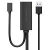 UGREEN US175 USB 3.0 extension cable with micro USB power port, 5 m, black